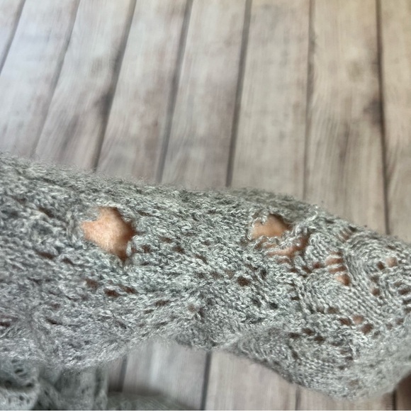 CALYPSO Grey Cashmere Cardigan Sweater Small - Picture 7 of 7